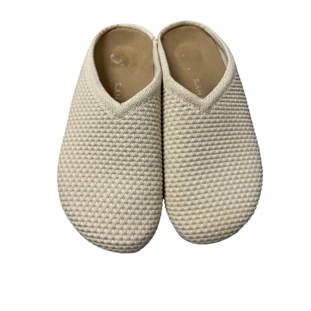 Rothy’s The House Shoe Cream Knit Slippers Women’s Size 7 EU 37